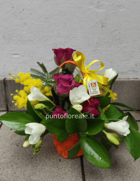 Mini cestino floreale